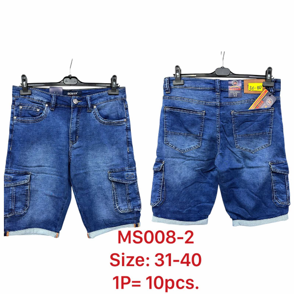 Spodenki męskie jeans Roz 31-40, 1 Kolor .Paczka 10 szt